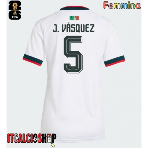 Messico Johan Vasquez #5 Seconda Maglia Femmina Mondiali 2026 Manica Corta